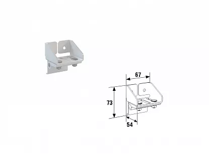Нижний угловой кронштейн регулируемый ISD01PARKING